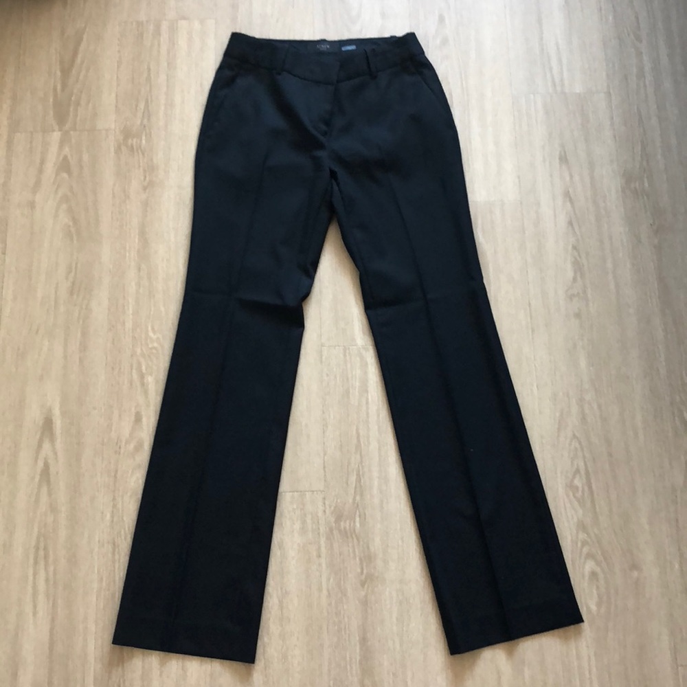 Black wool J. Crew suit pants